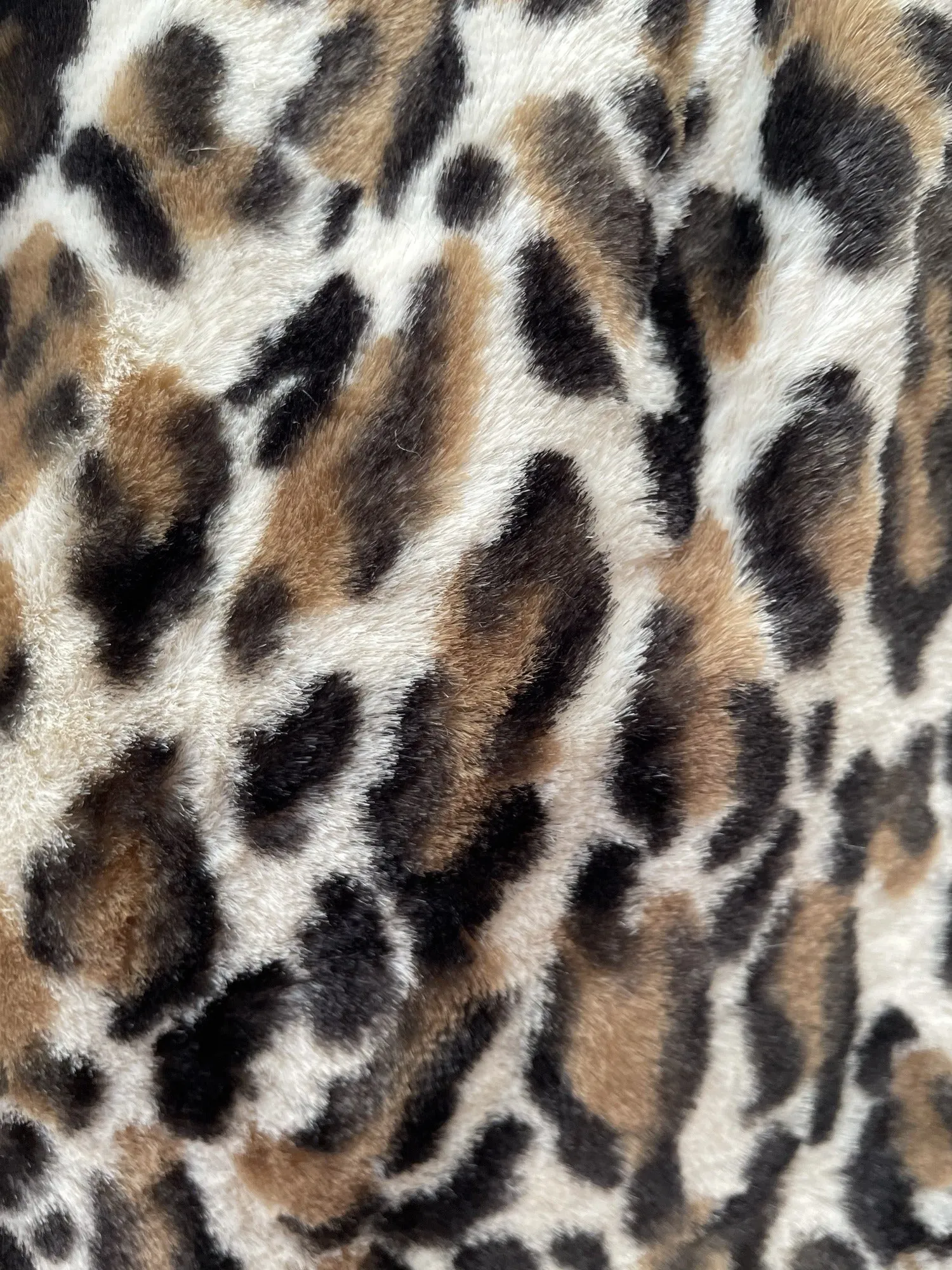 1950s Faux Leopard Fur Cape Coat - Size 16