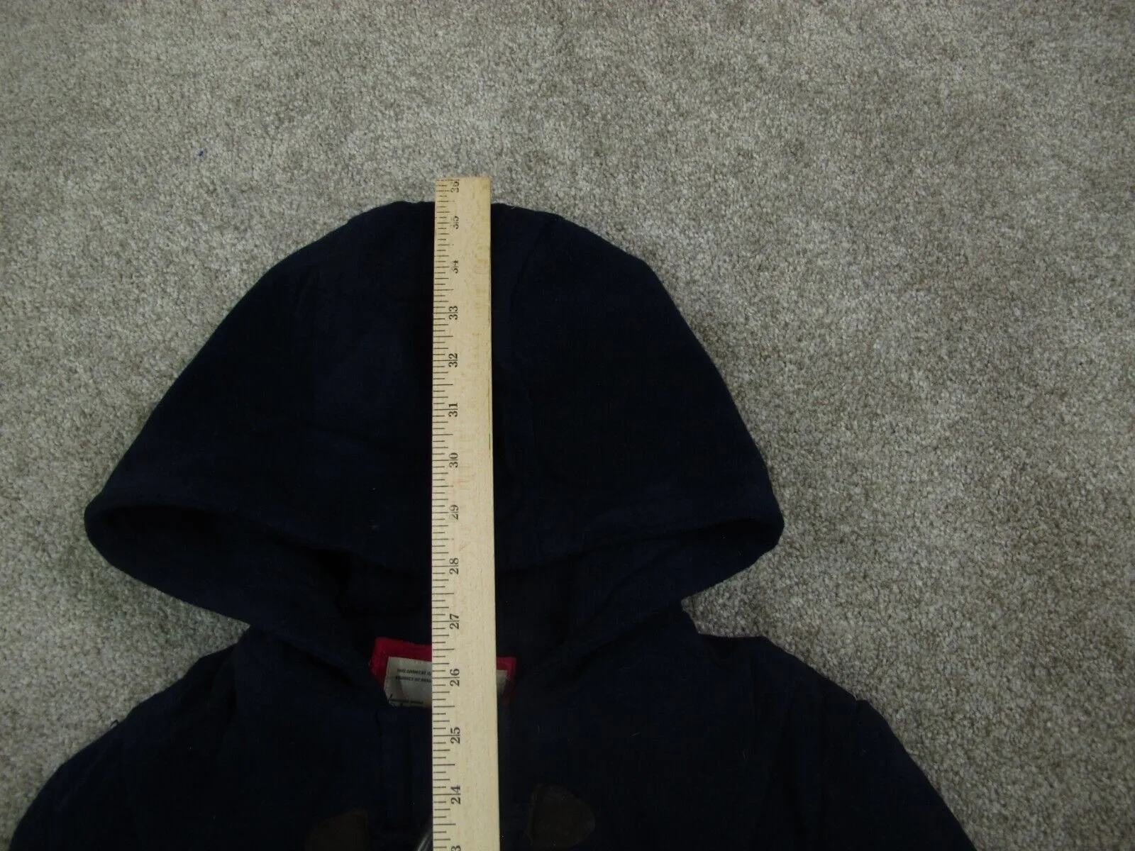 Aeropostale Women Hoodie Duffle Coat Long Sleeve Buckle Closure Navy Blue Size M