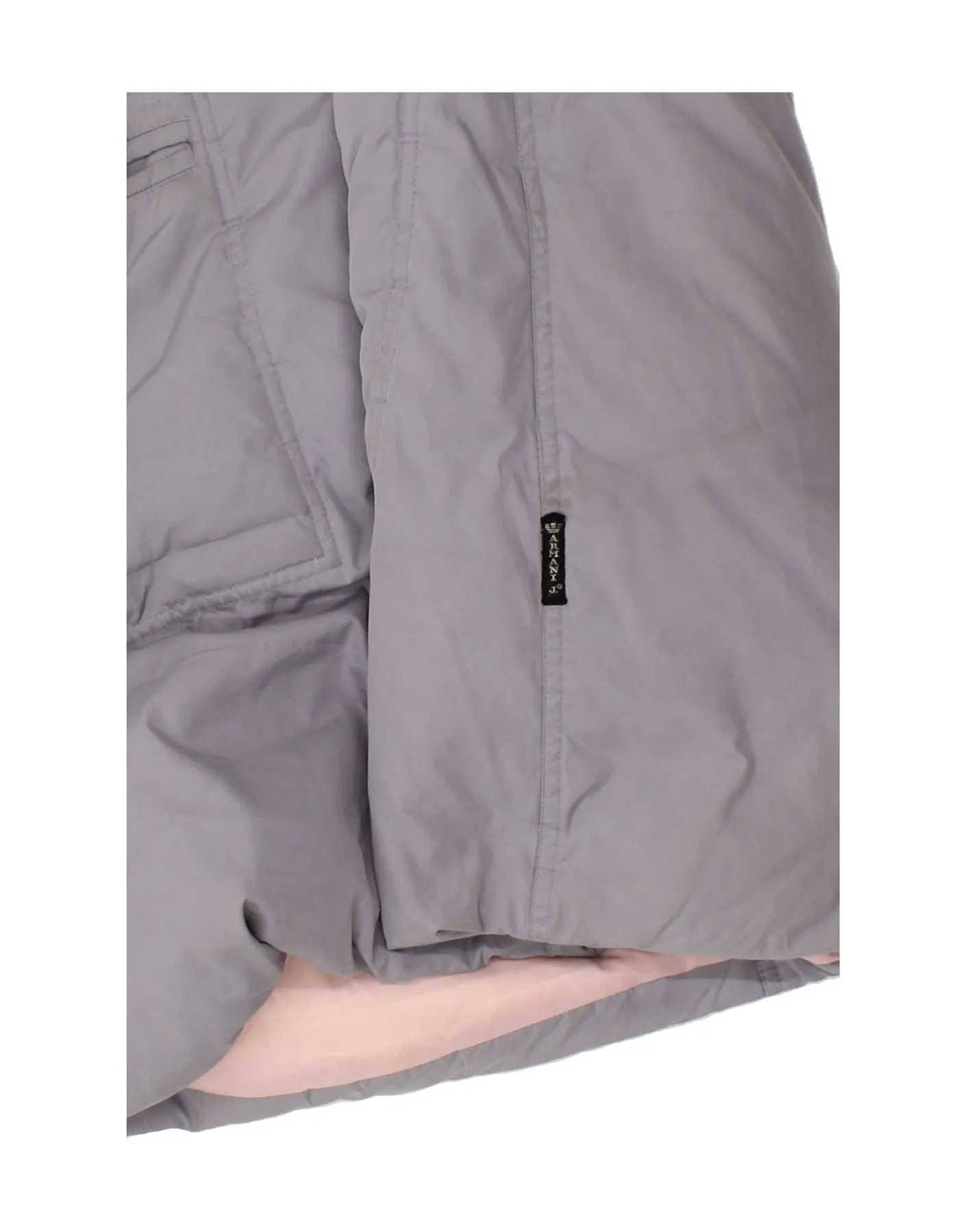 ARMANI JEANS Womens Hooded Duffle Coat UK 18 XL Grey Polyester