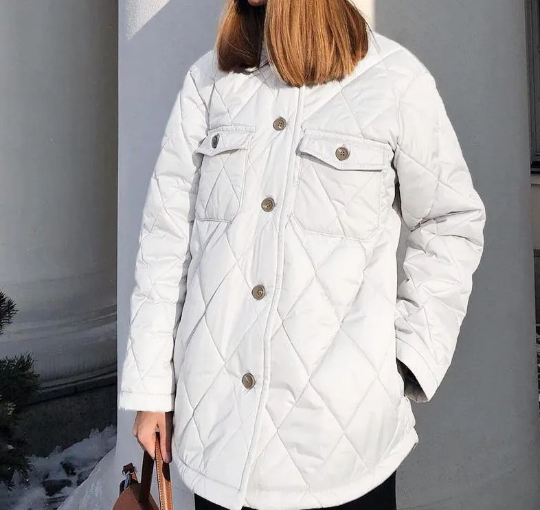 C19 Women's Button Down Winter Coat