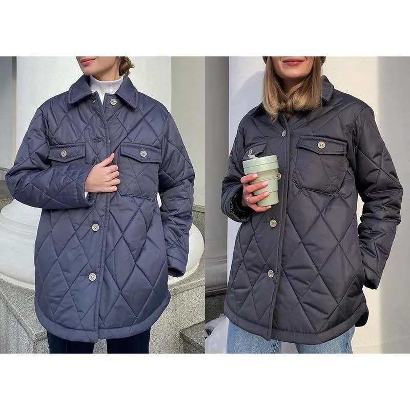 C19 Women's Button Down Winter Coat