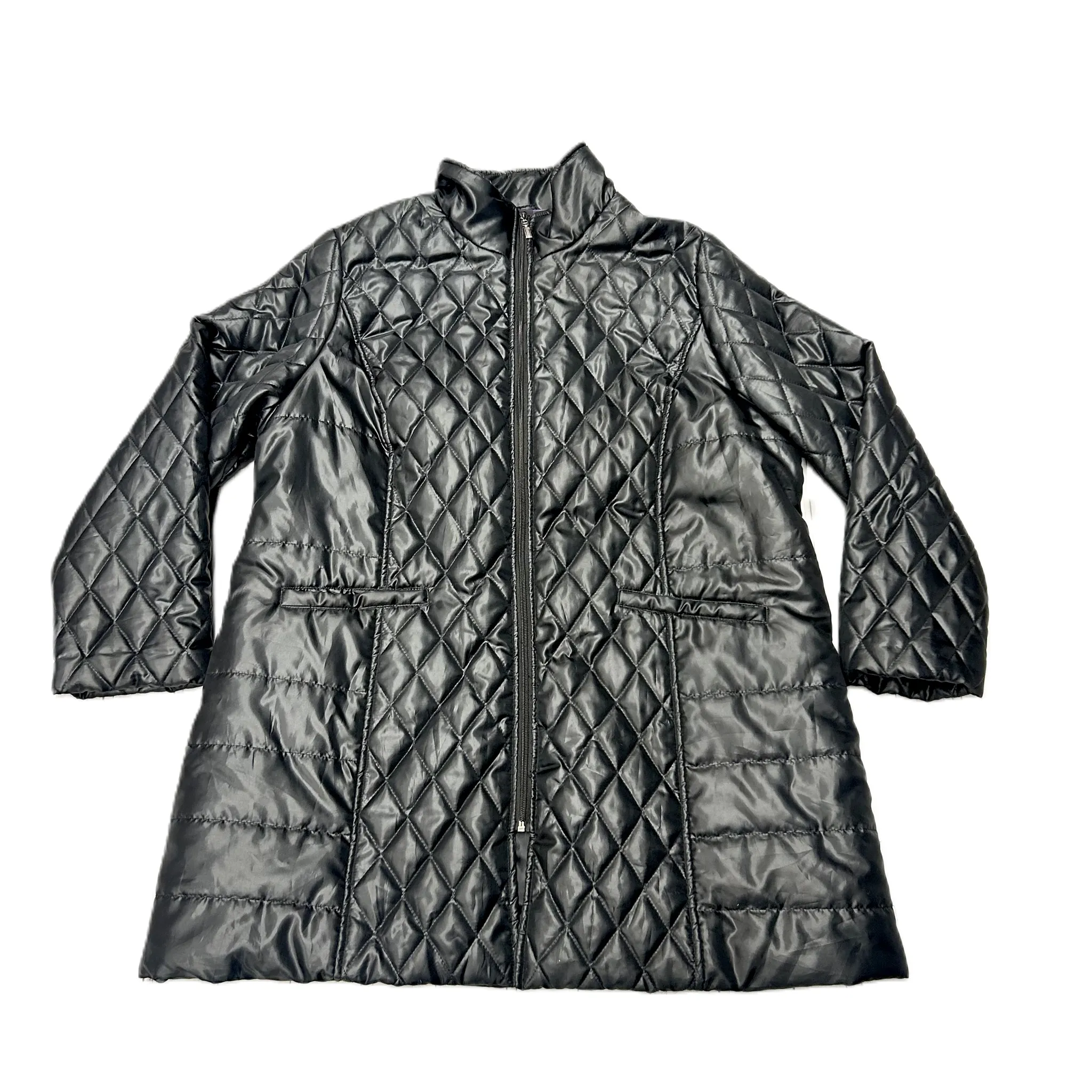 Coat Puffer & Quilted By Roamans In Black, Size: L