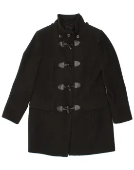 DEBENHAMS Womens Duffle Coat UK 16 Large Black Polyester