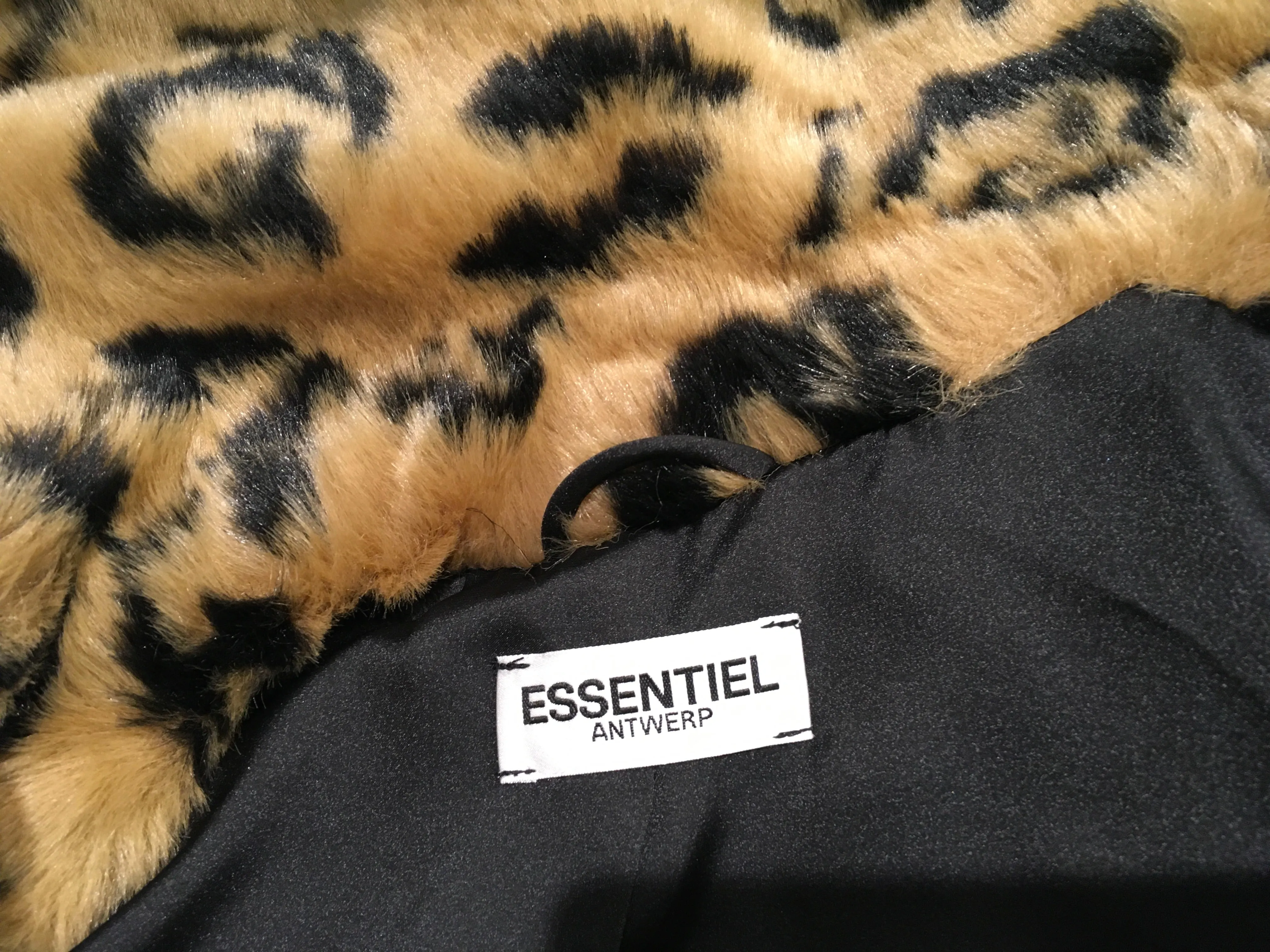 Essentiel Antwerp Leopard Print Faux Fur Coat 38 US 6 UK 10 ladies
