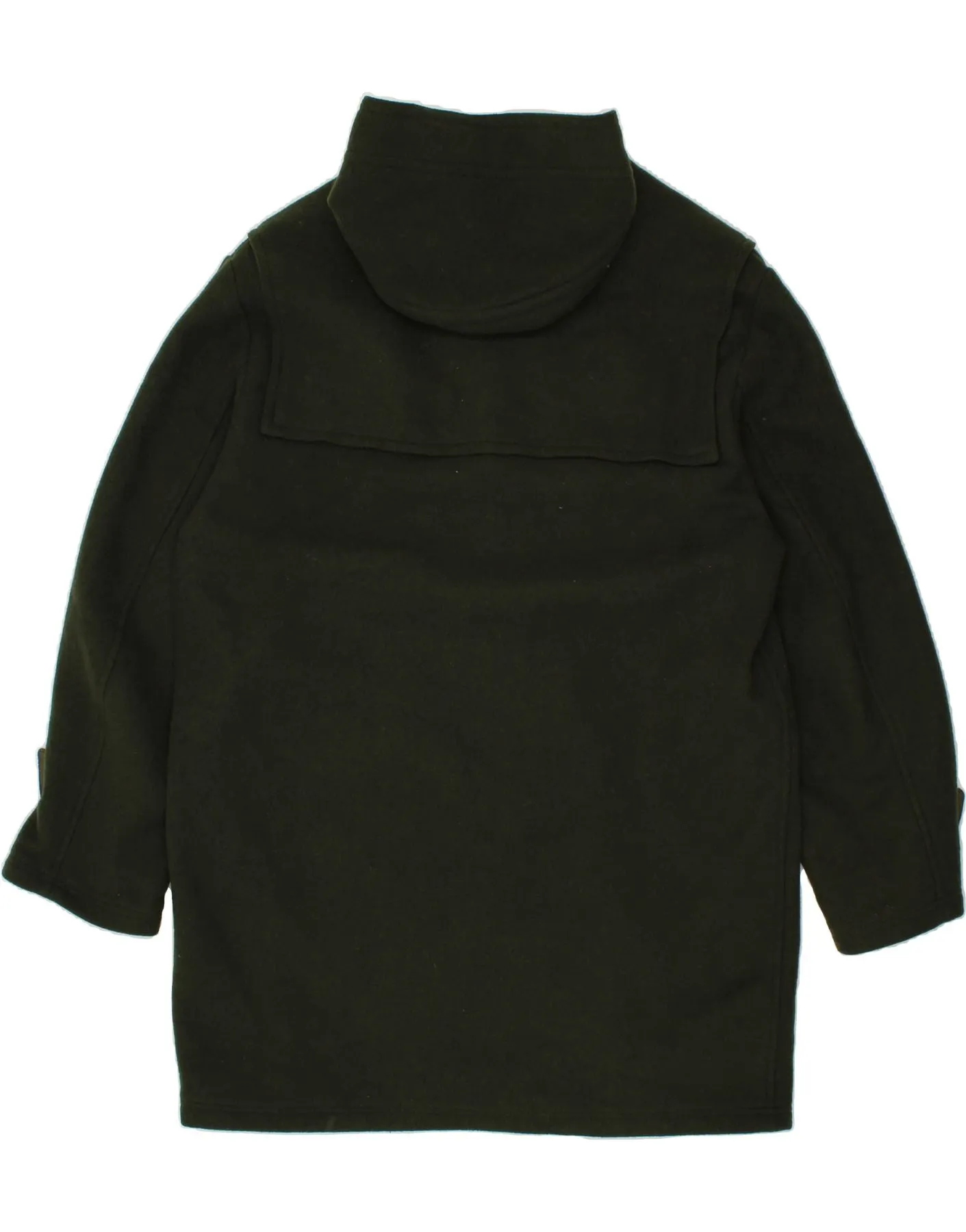 FACIBA Womens Hooded Duffle Coat IT 52 2XL Green Wool