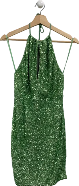 Fashion Nova Sage Katie Sequin Maxi Dress L