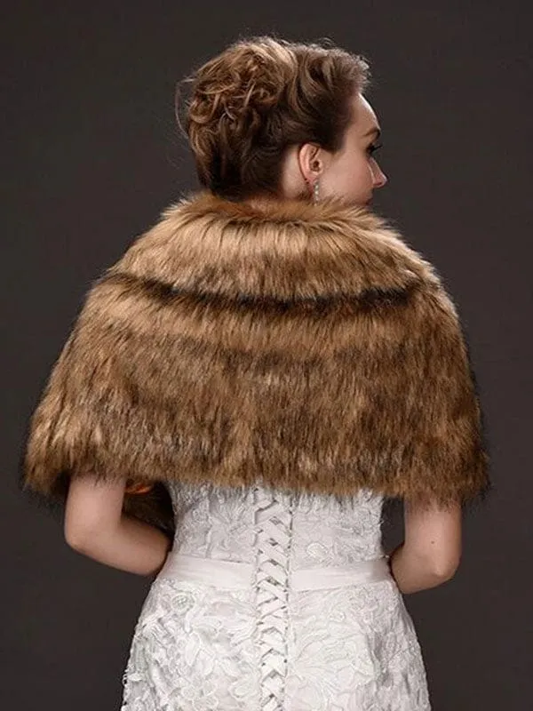 Faux Fur Wrap Women Faux Fur Shawl Wedding Wraps