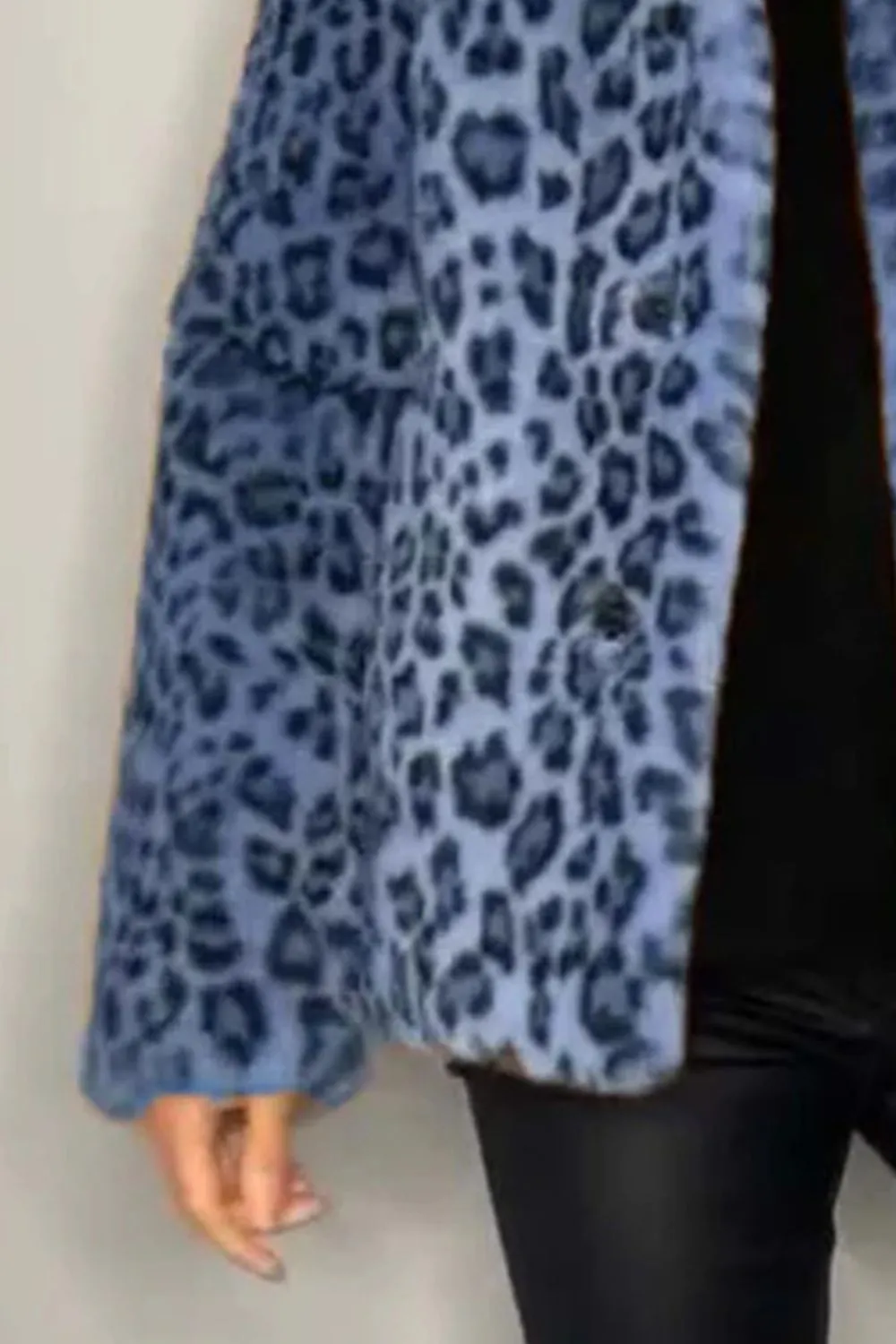Full-Size Leopard Faux Fur Coat – Bold, Fierce & Chic