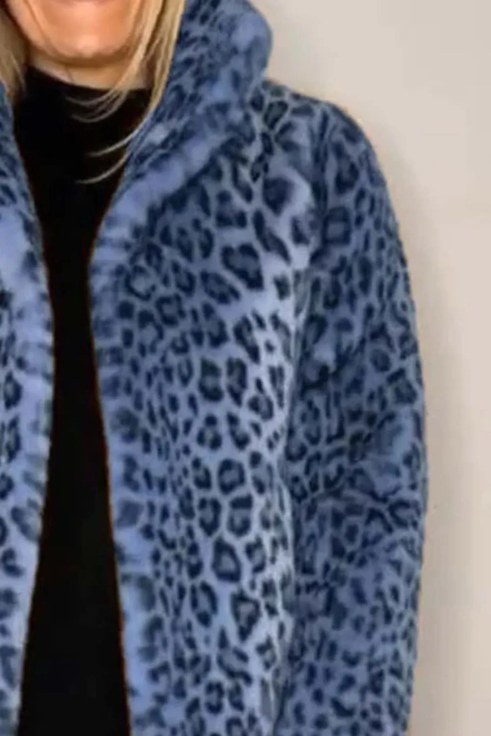 Full-Size Leopard Faux Fur Coat – Bold, Fierce & Chic