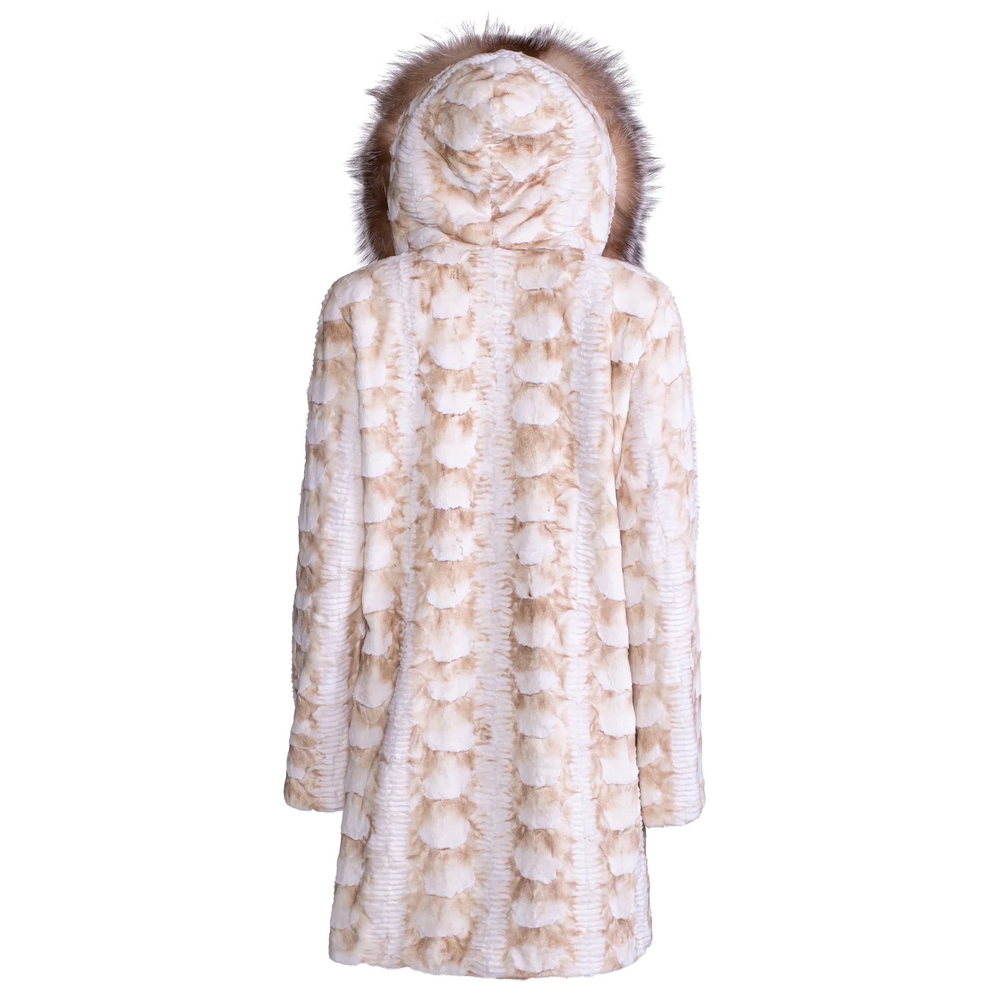 GABRIELLA Hooded Mink Coat