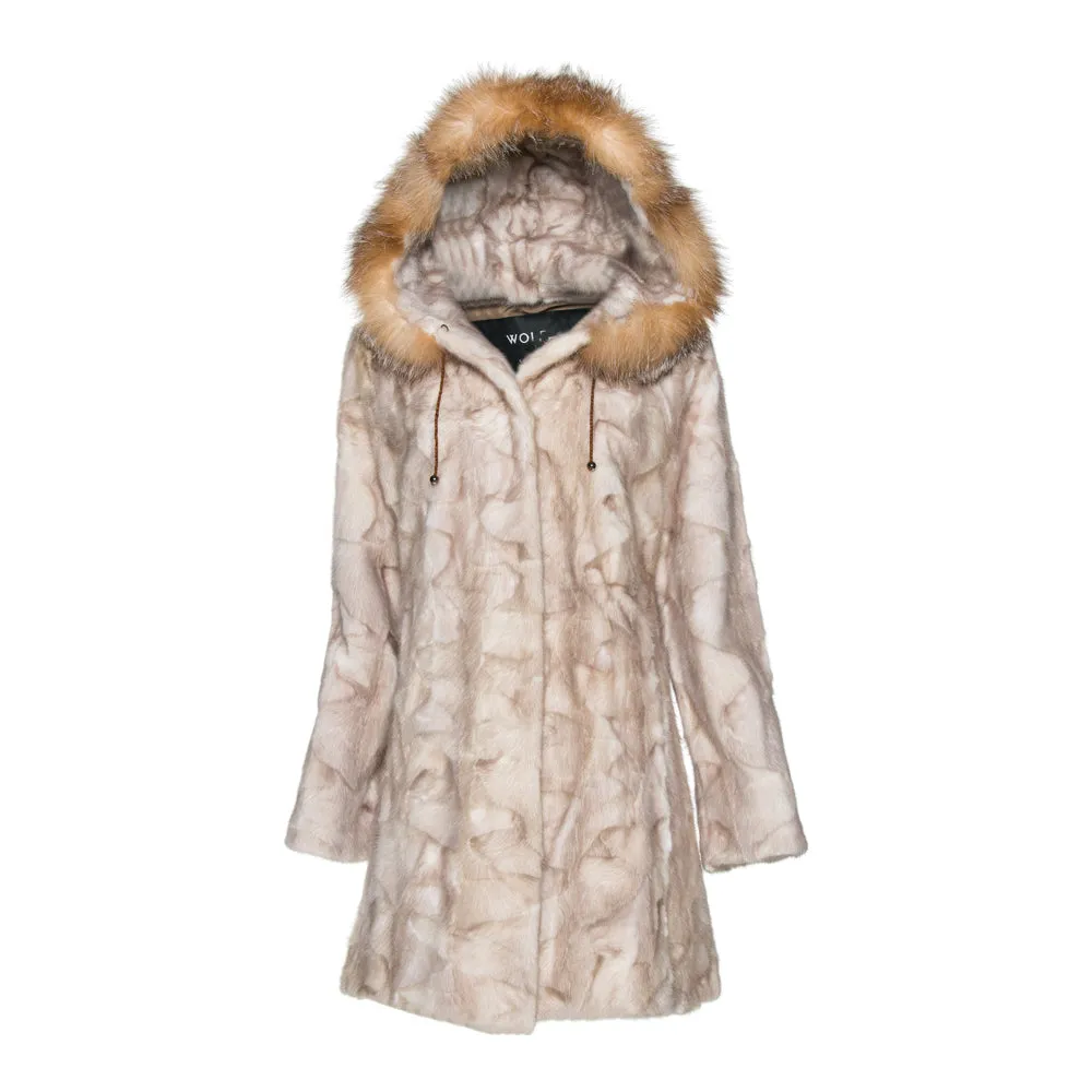 GABRIELLA Hooded Mink Coat