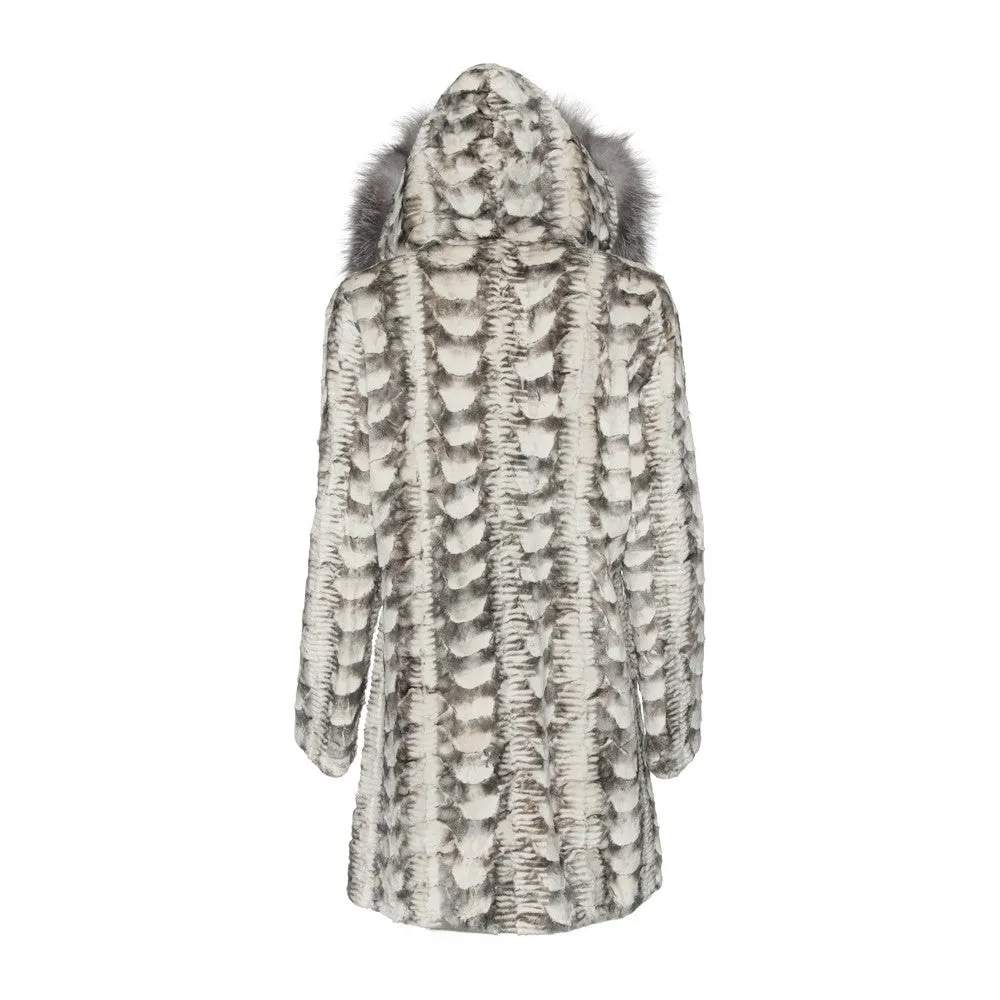 GABRIELLA Hooded Mink Coat