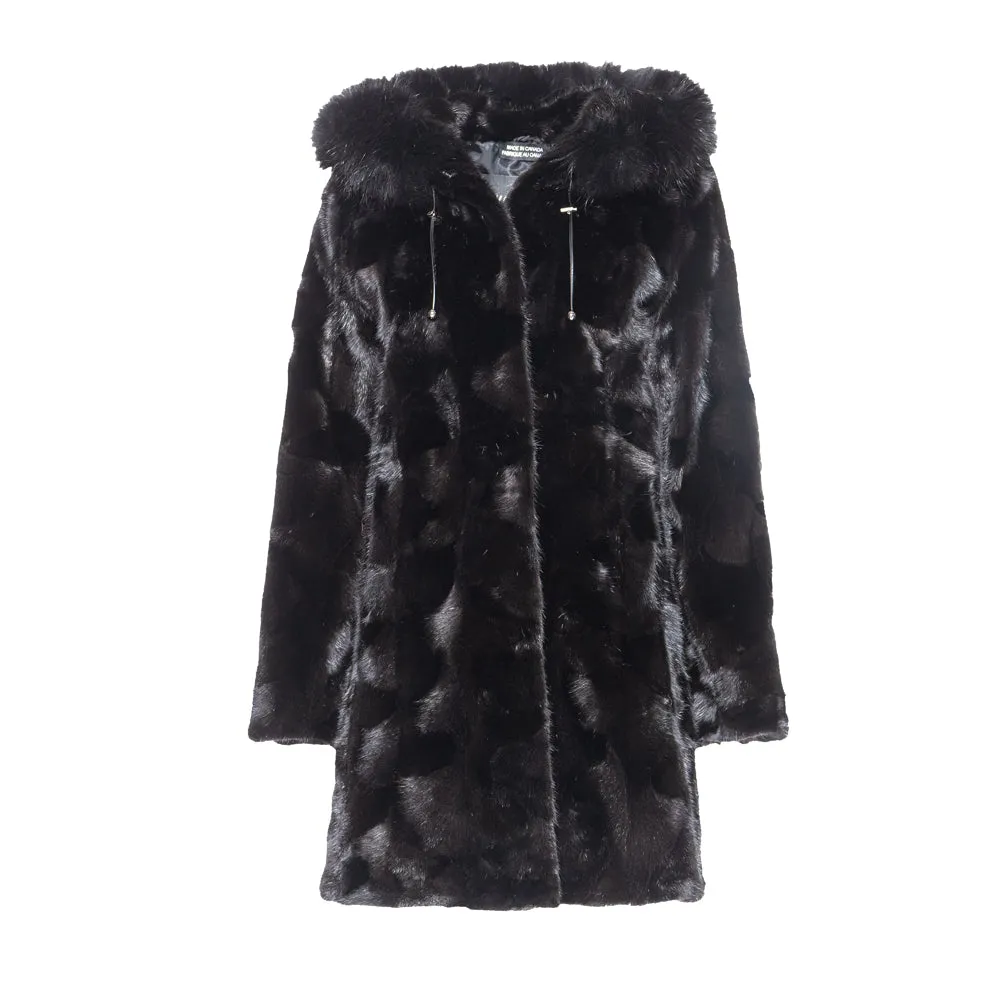 GABRIELLA Hooded Mink Coat