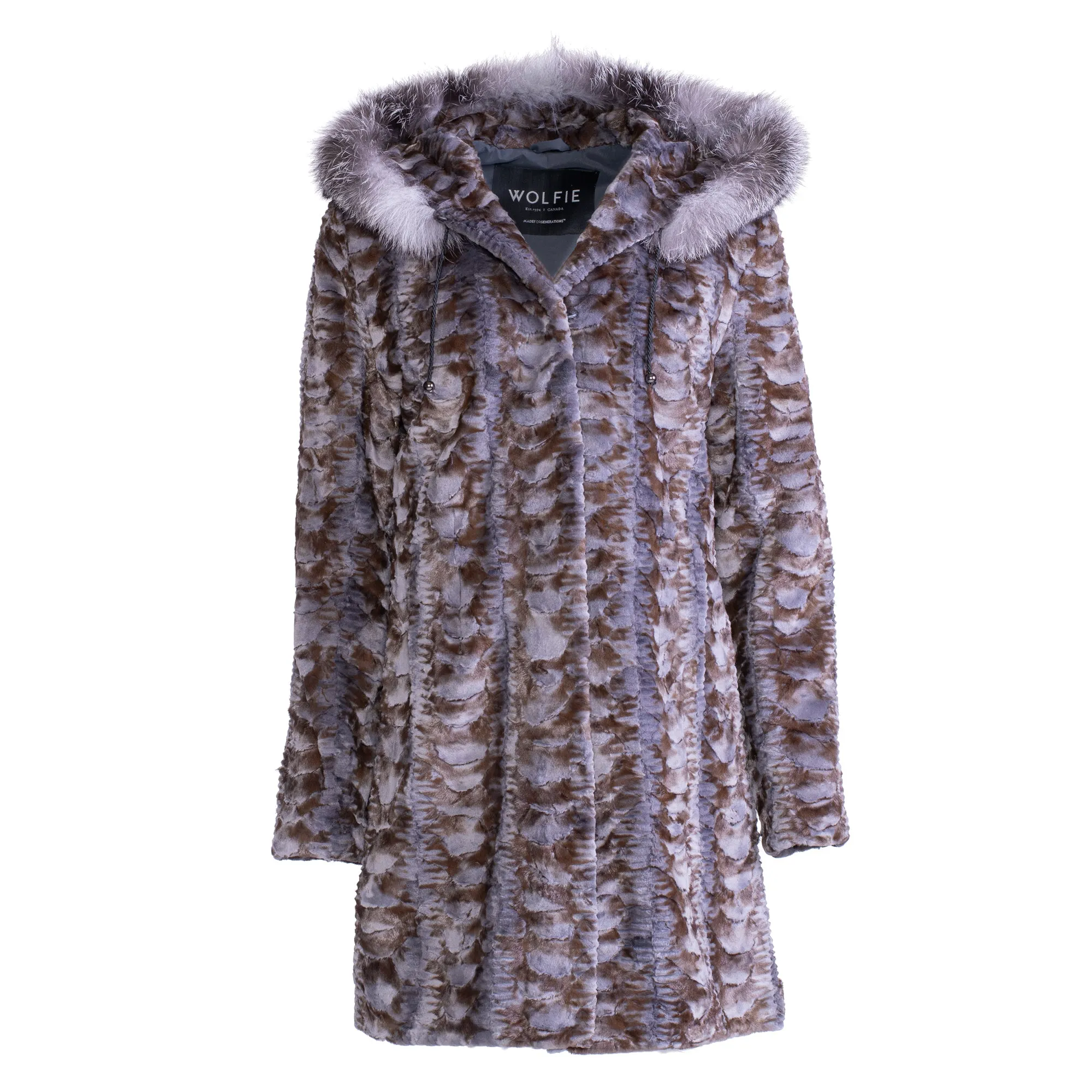 GABRIELLA Hooded Mink Coat