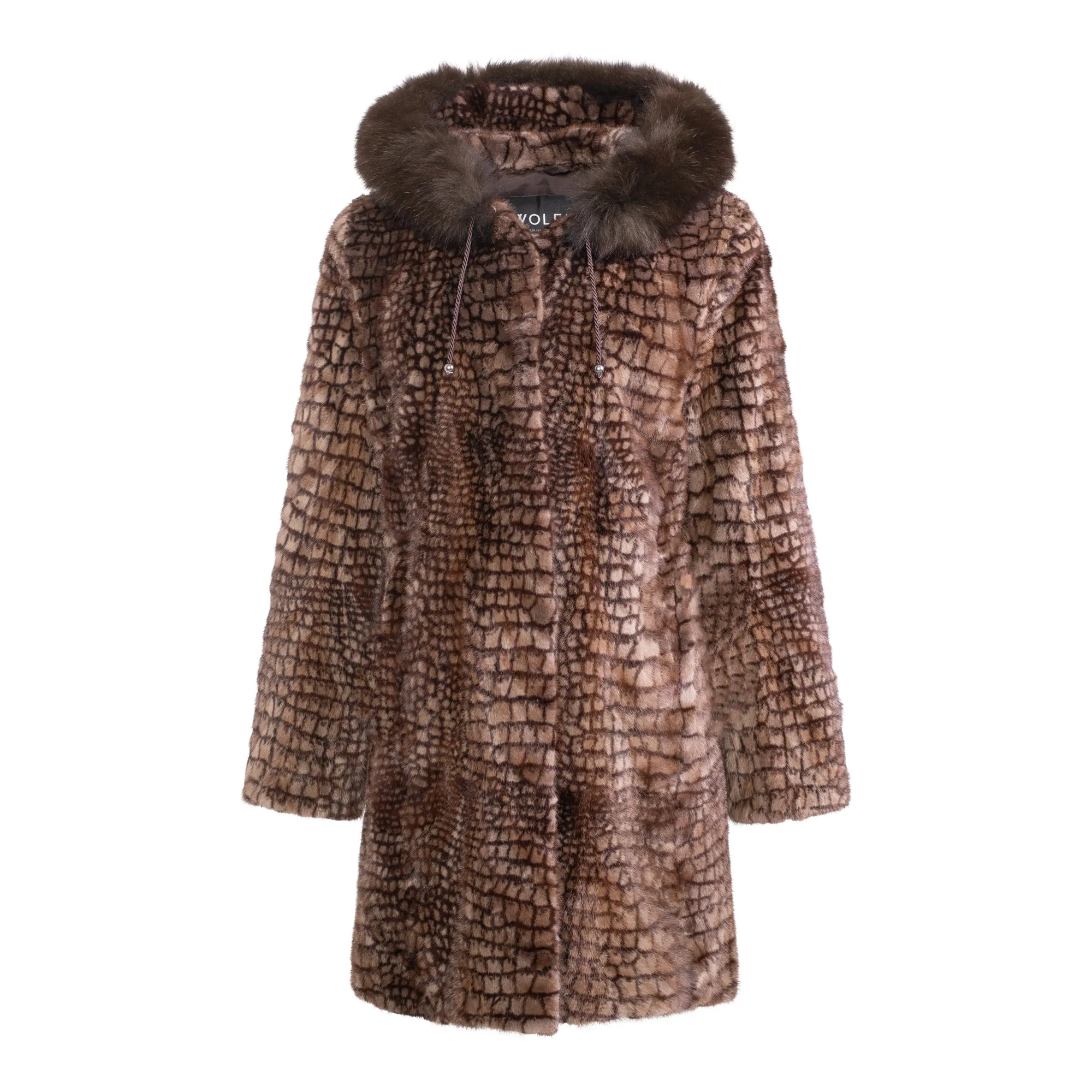 GABRIELLA Hooded Mink Coat