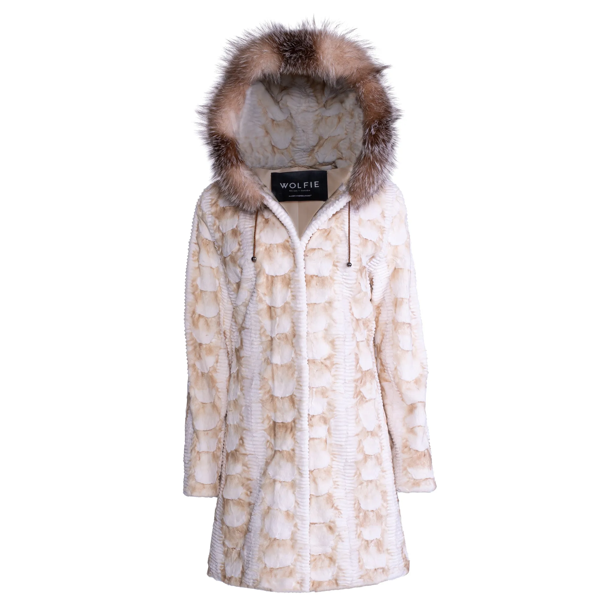 GABRIELLA Hooded Mink Coat