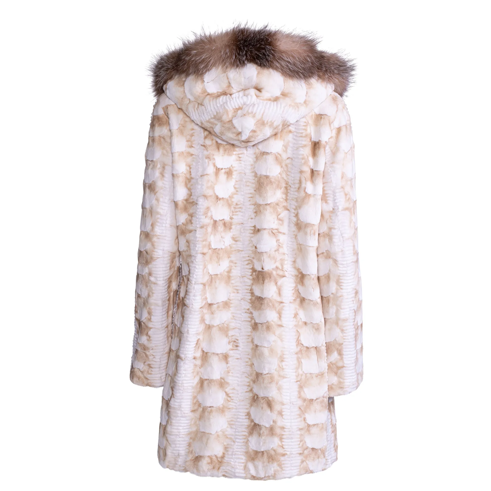 GABRIELLA Hooded Mink Coat