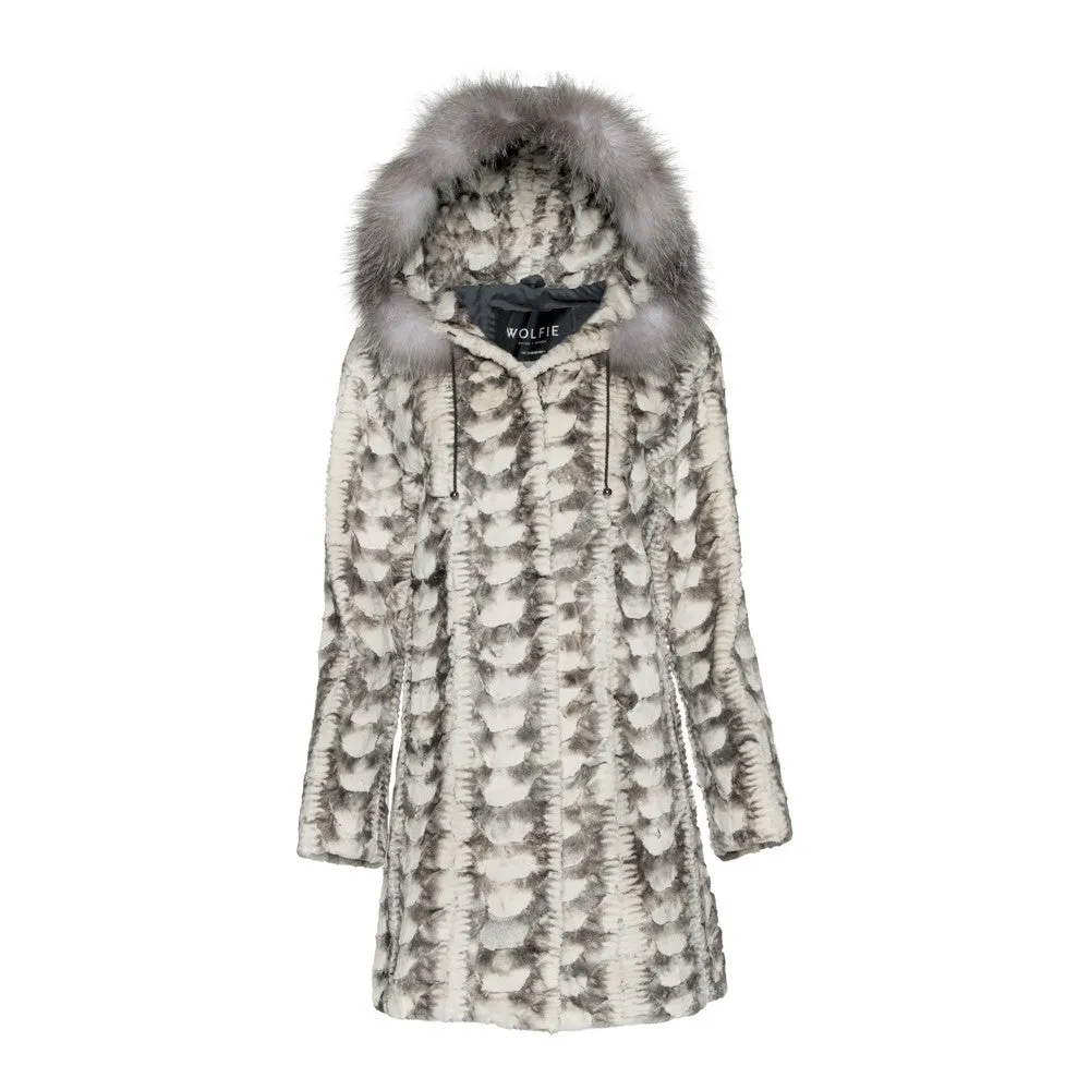 GABRIELLA Hooded Mink Coat