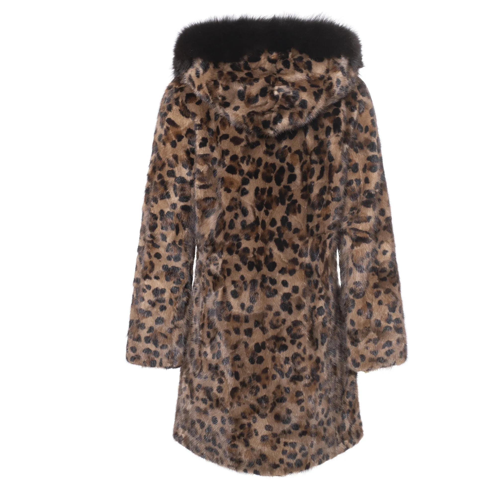 GABRIELLA Hooded Mink Coat