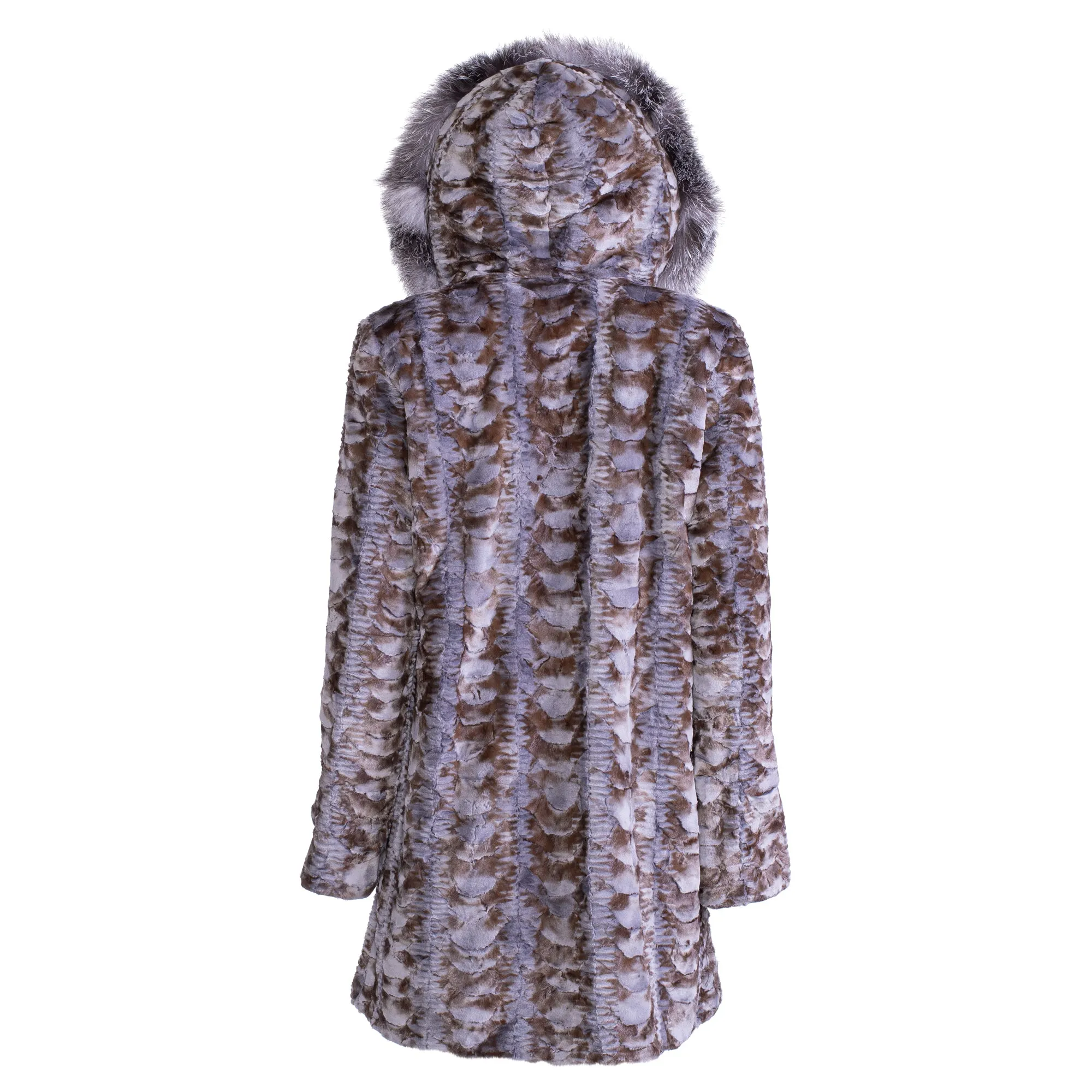 GABRIELLA Hooded Mink Coat