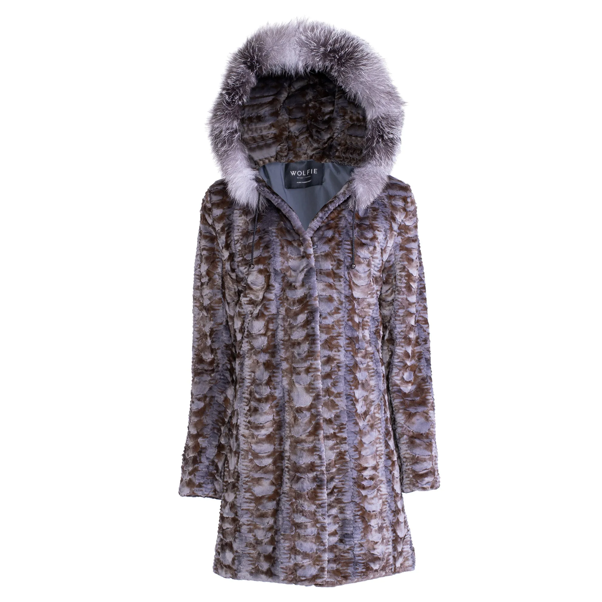 GABRIELLA Hooded Mink Coat