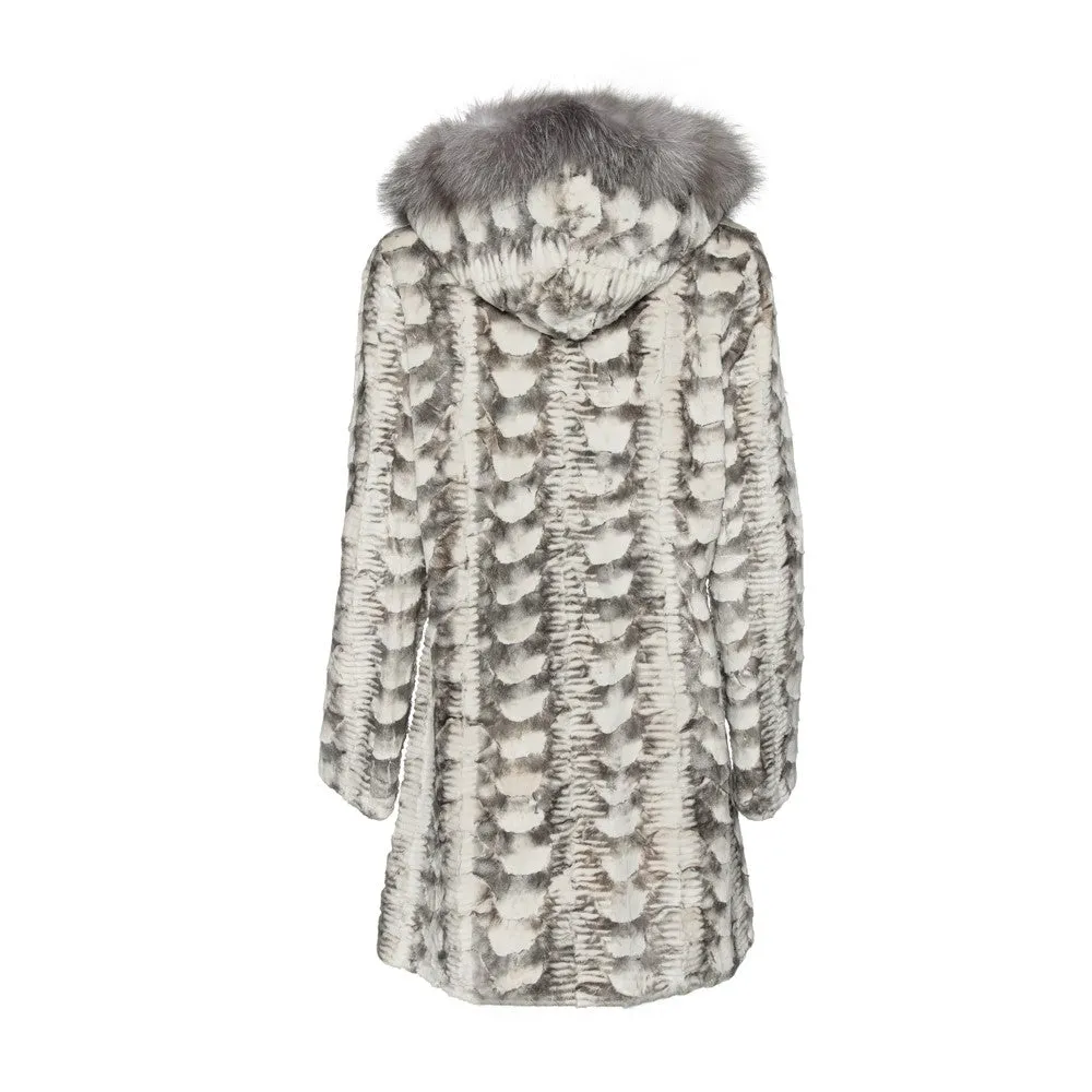 GABRIELLA Hooded Mink Coat