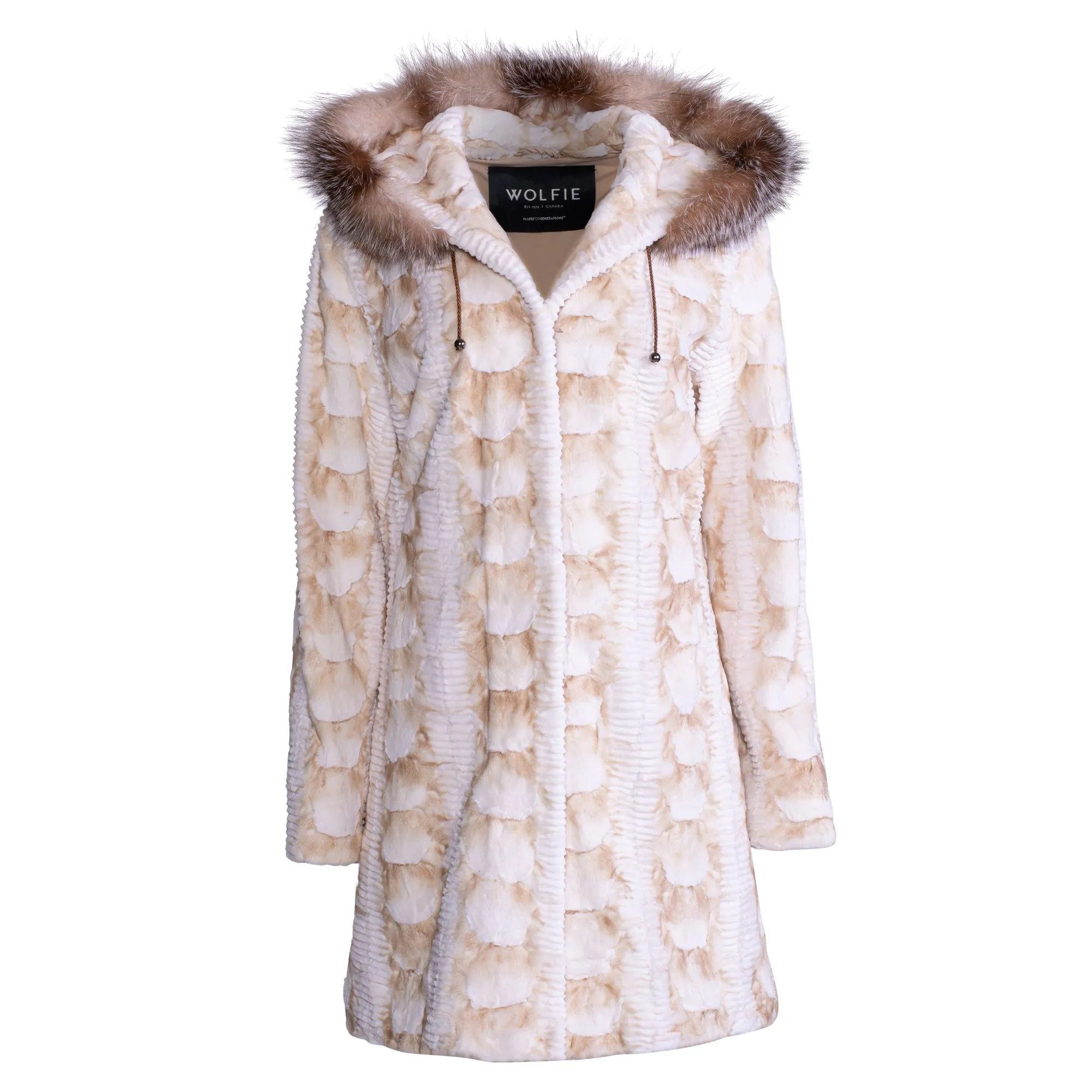GABRIELLA Hooded Mink Coat
