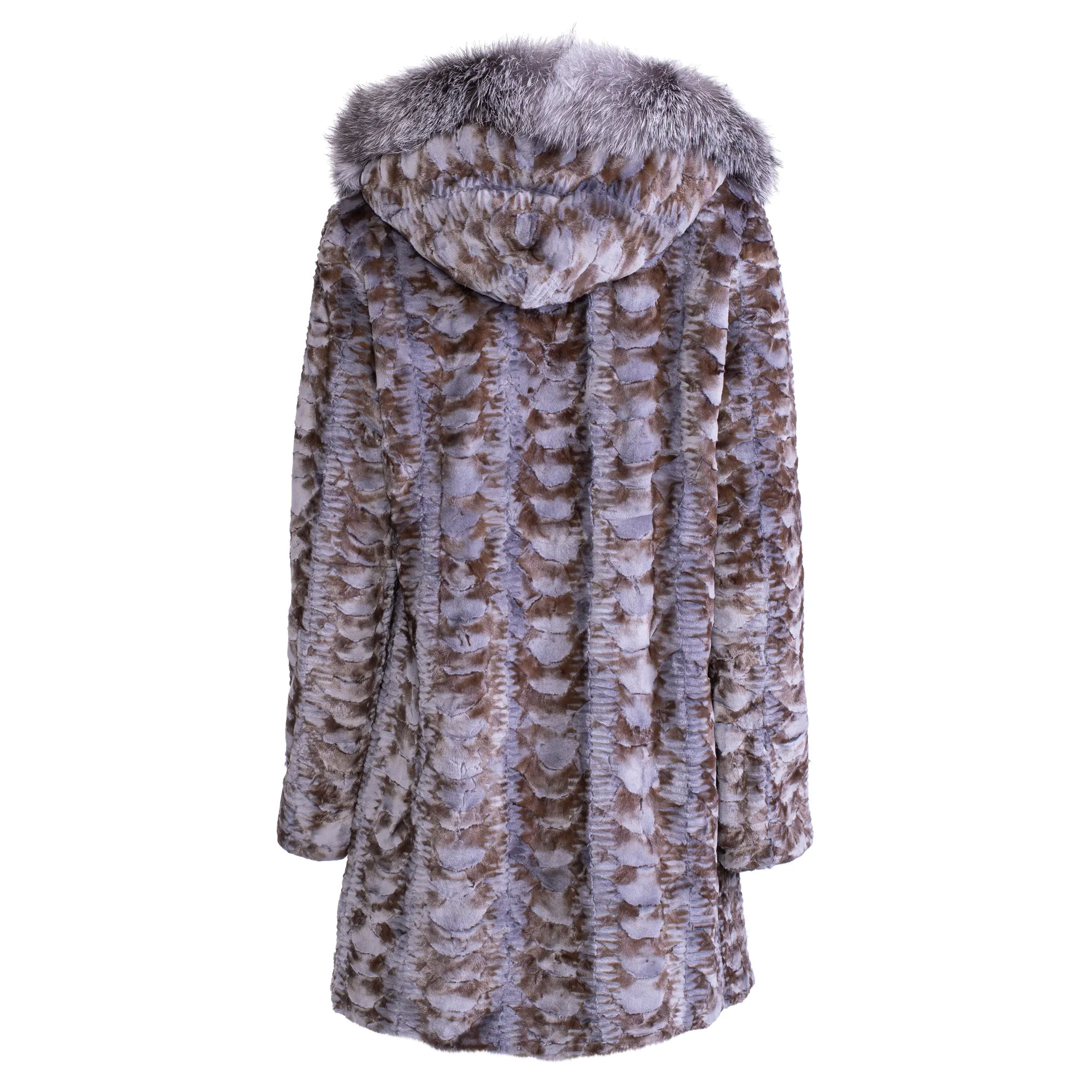 GABRIELLA Hooded Mink Coat