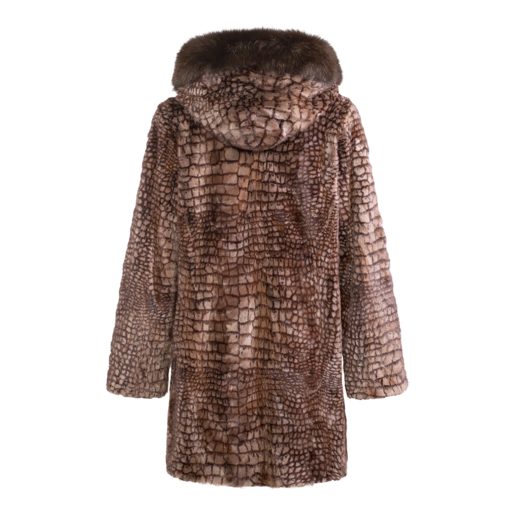 GABRIELLA Hooded Mink Coat