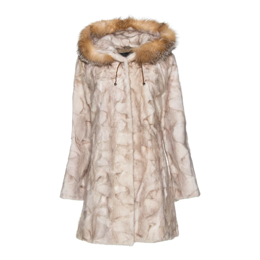 GABRIELLA Hooded Mink Coat