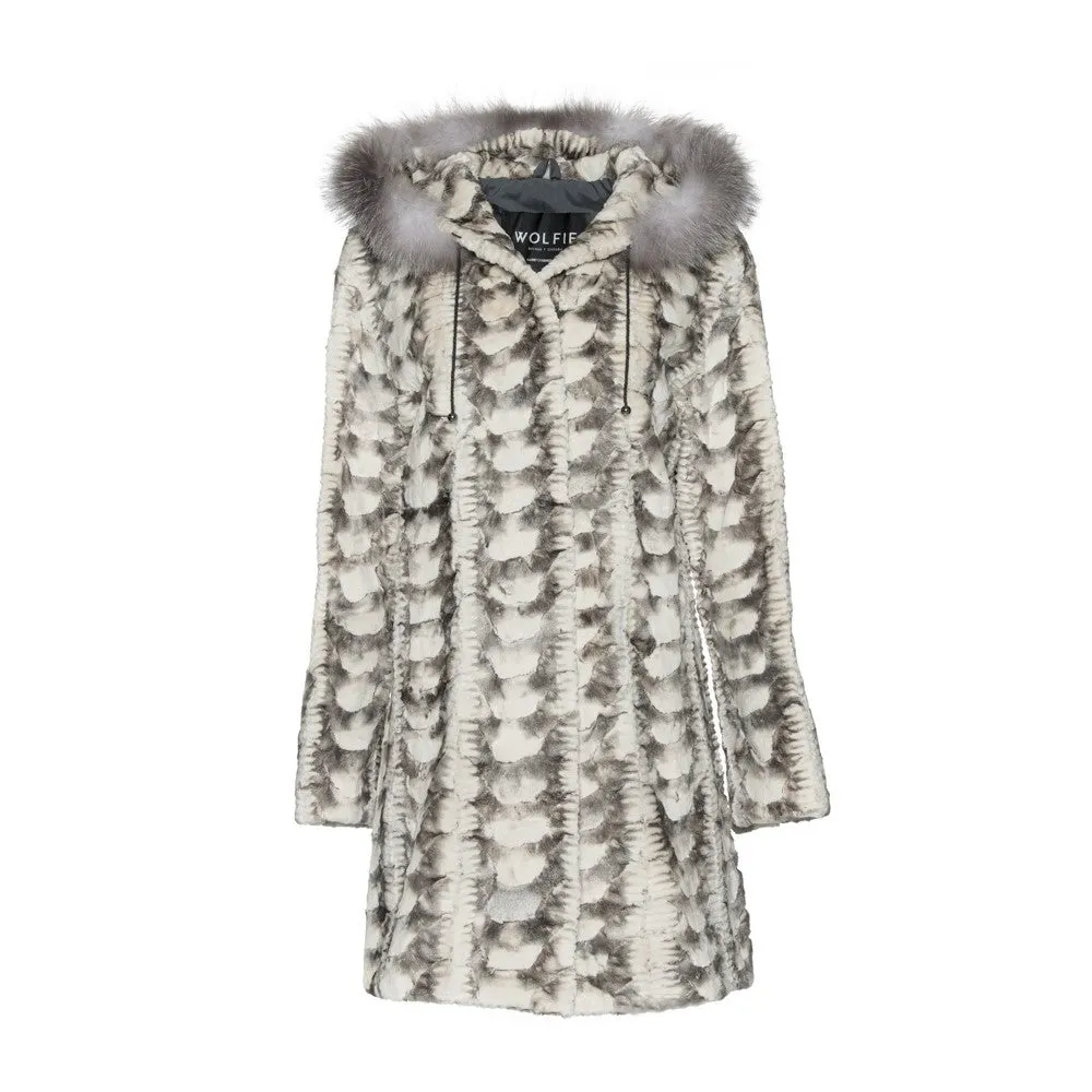 GABRIELLA Hooded Mink Coat