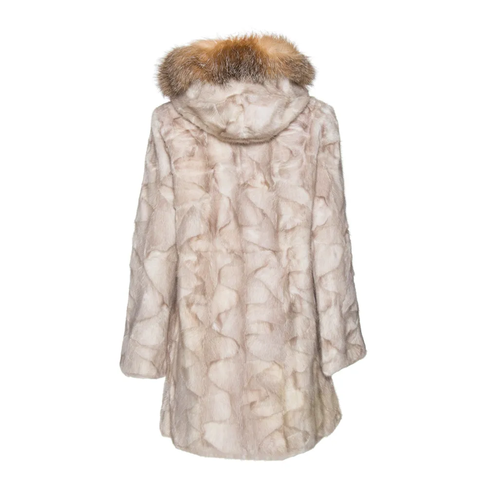 GABRIELLA Hooded Mink Coat