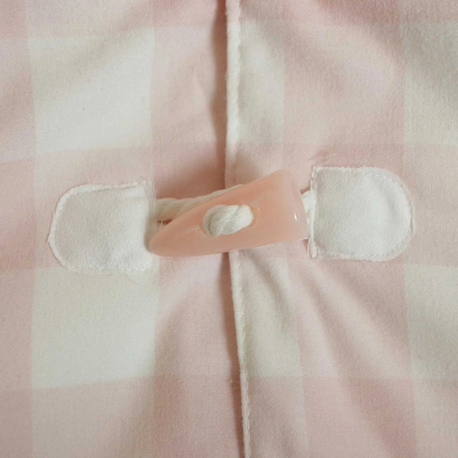 Girls Hooded Gilet | Pink and White Check | Faux Fur Lining | 9-24 Months