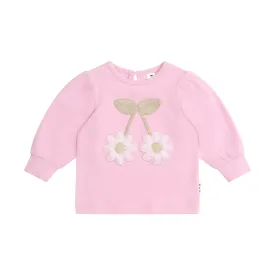 Huxbaby Cherry Daisy Puff Sleeve Top - Lilac Mist