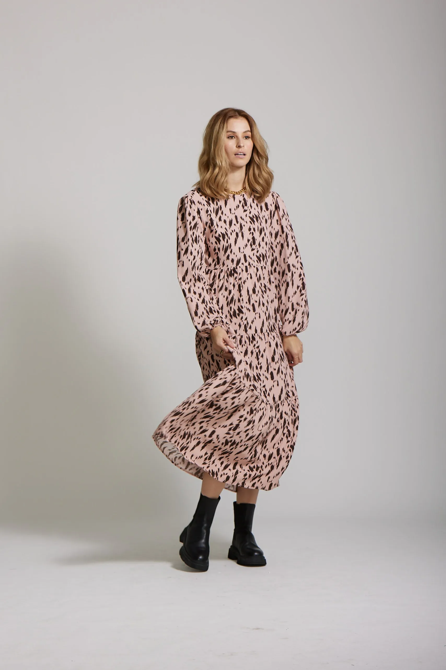 Ivy Dress - Blush print
