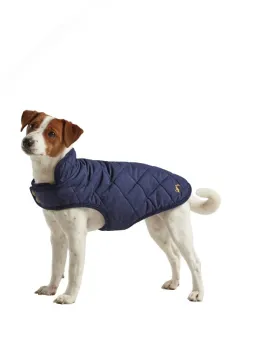 Joules For Town & Country Quilted Coat Navy Large 56cm