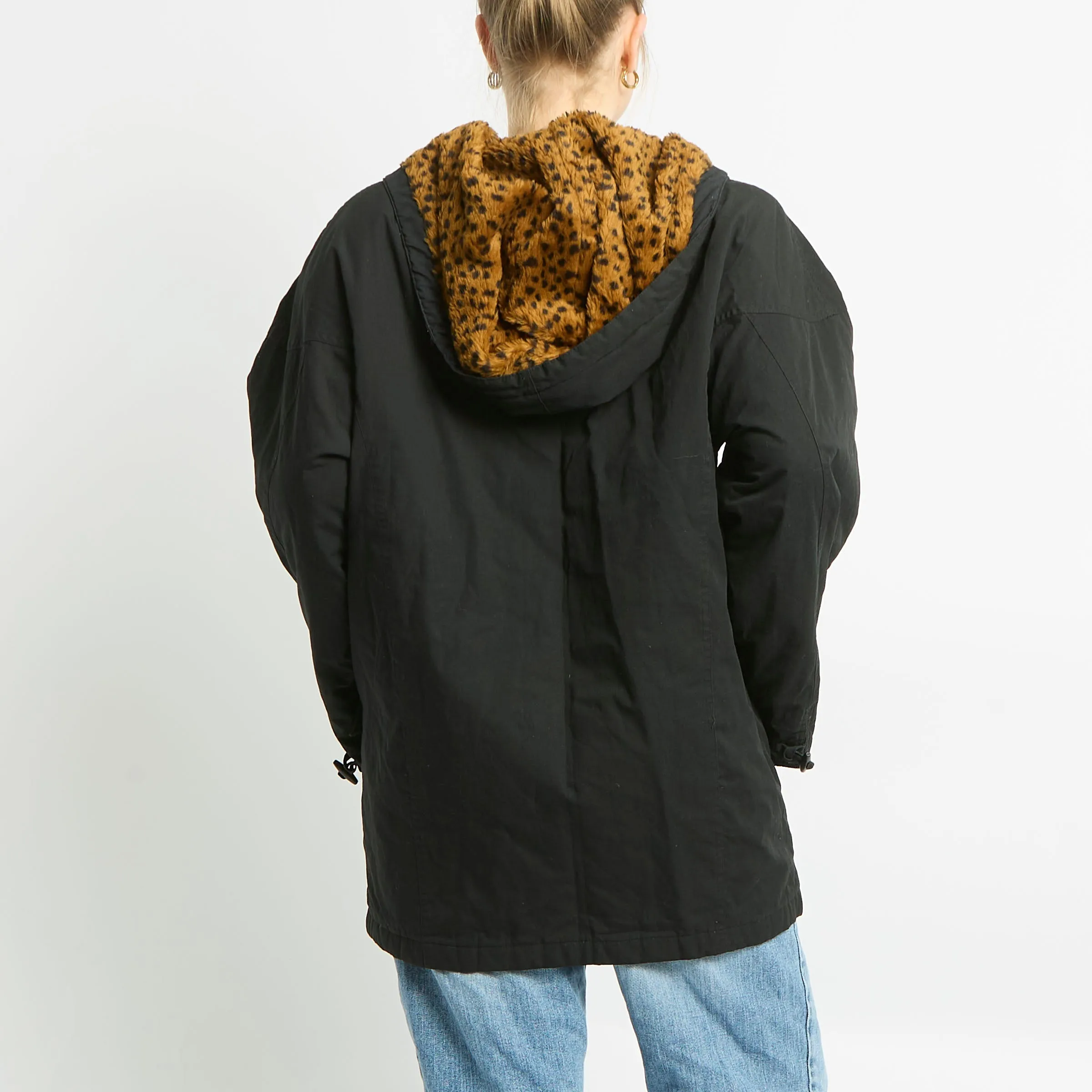 Leopard Lined Duffle Coat - UK 14