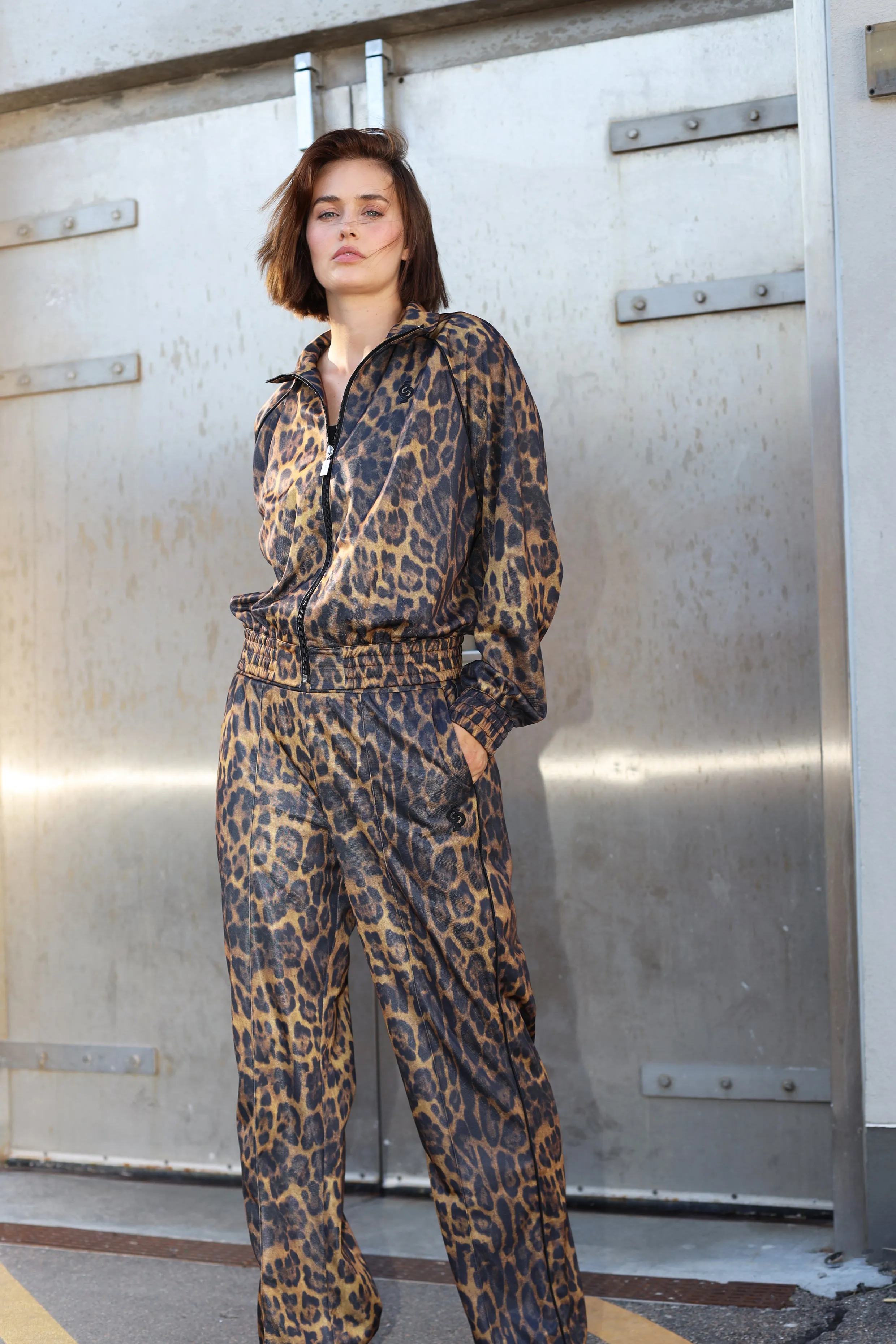 Lesliecras Track Jacket - Hazy Leopard