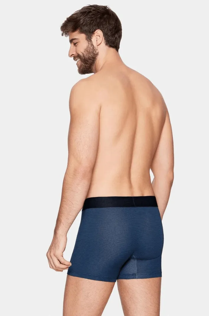 Lot de 2 boxers Eden Park bleu rayé et marine
