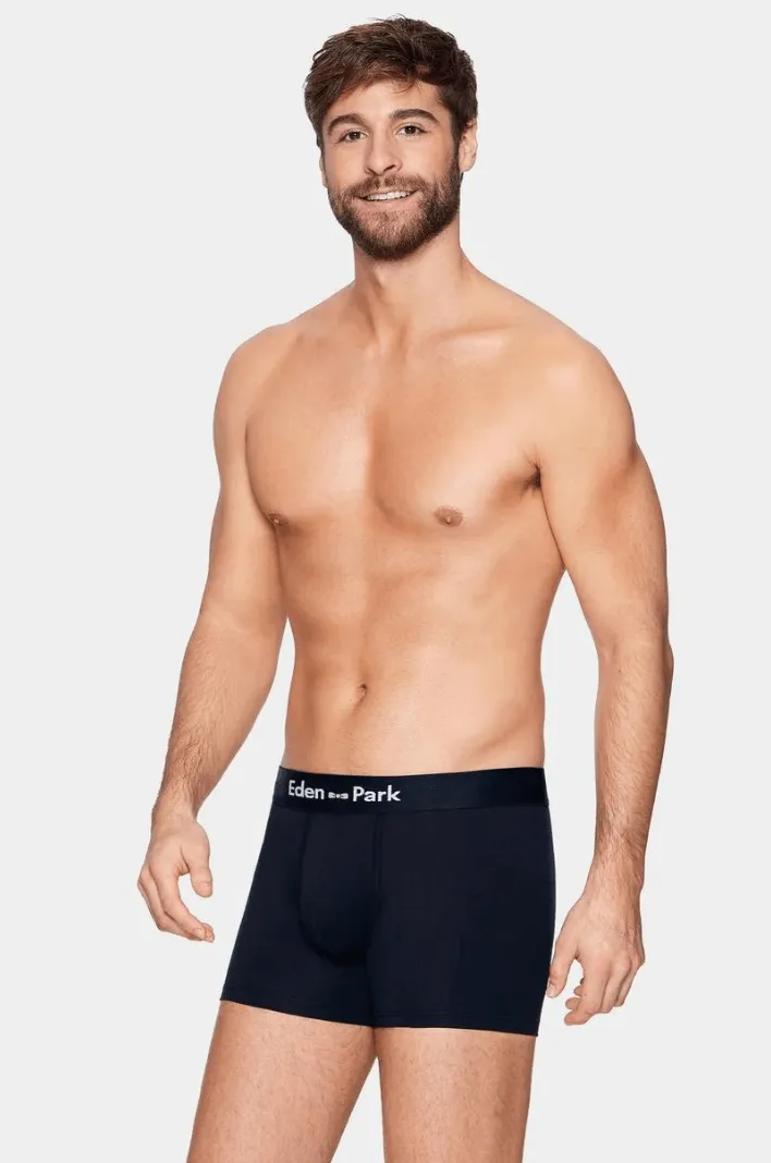 Lot de 2 boxers Eden Park bleu rayé et marine