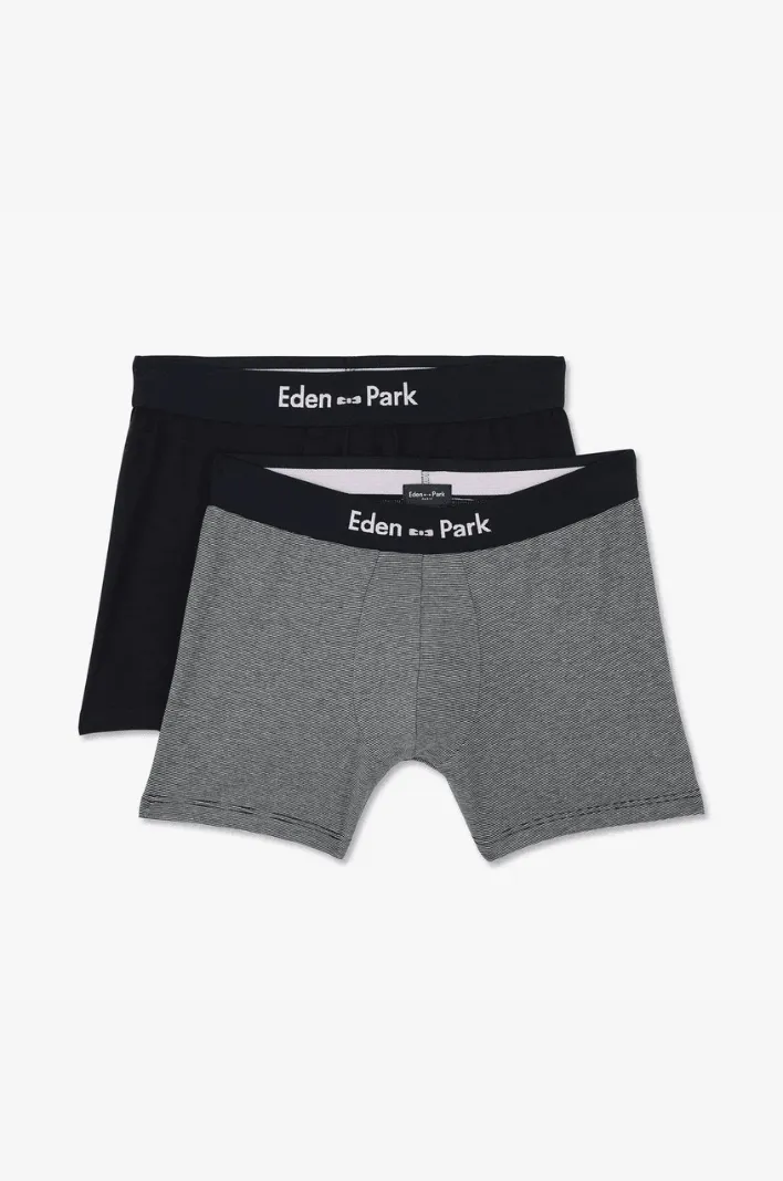 Lot de 2 boxers Eden Park gris et marine
