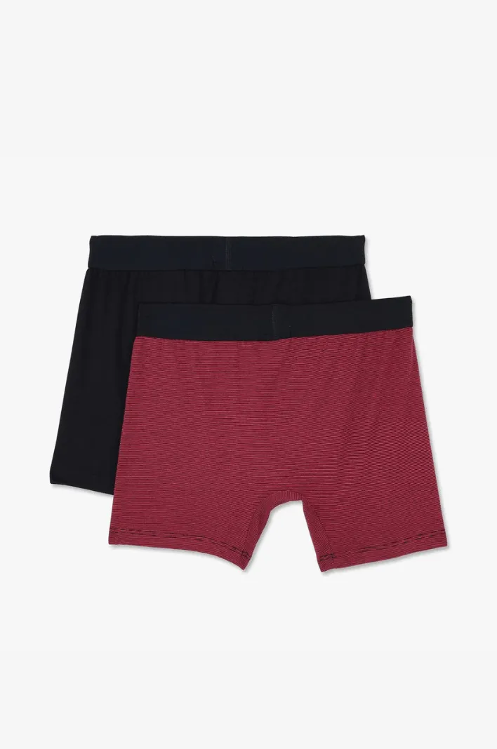 Lot de 2 boxers Eden Park rouge et marine