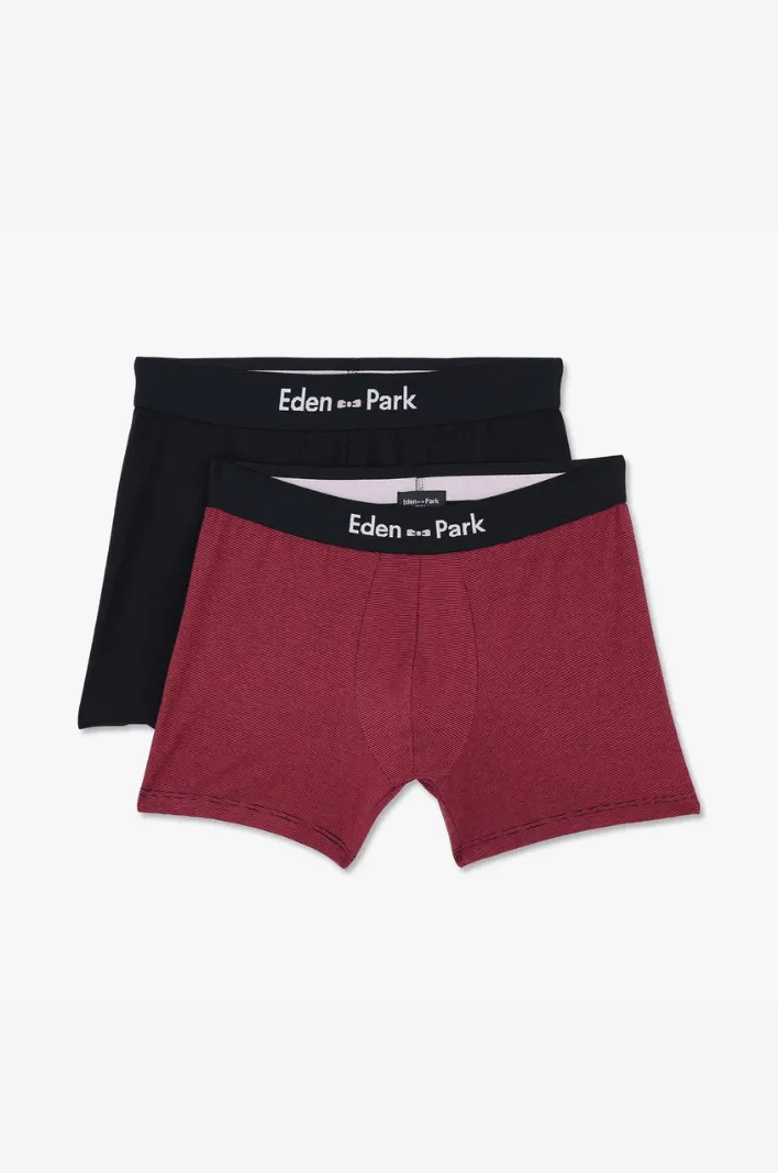 Lot de 2 boxers Eden Park rouge et marine