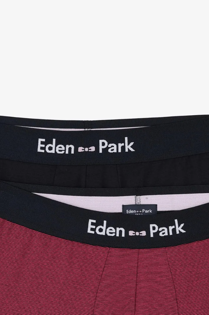 Lot de 2 boxers Eden Park rouge et marine