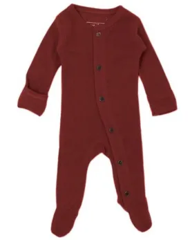L’oved Baby - Organic Thermal Footie in Crimson