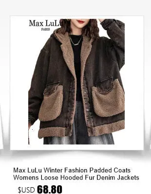 Max LuLu Womens Fashion Winter Quilted Hooded Parkas Warm Vintage Loose Oversized Leisure Jeackets Casual Thicken Luxury Coats