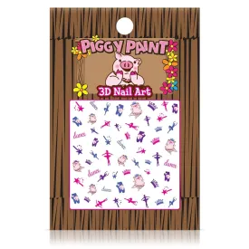 Nail Art - Dancing Pig by Piggy Paint