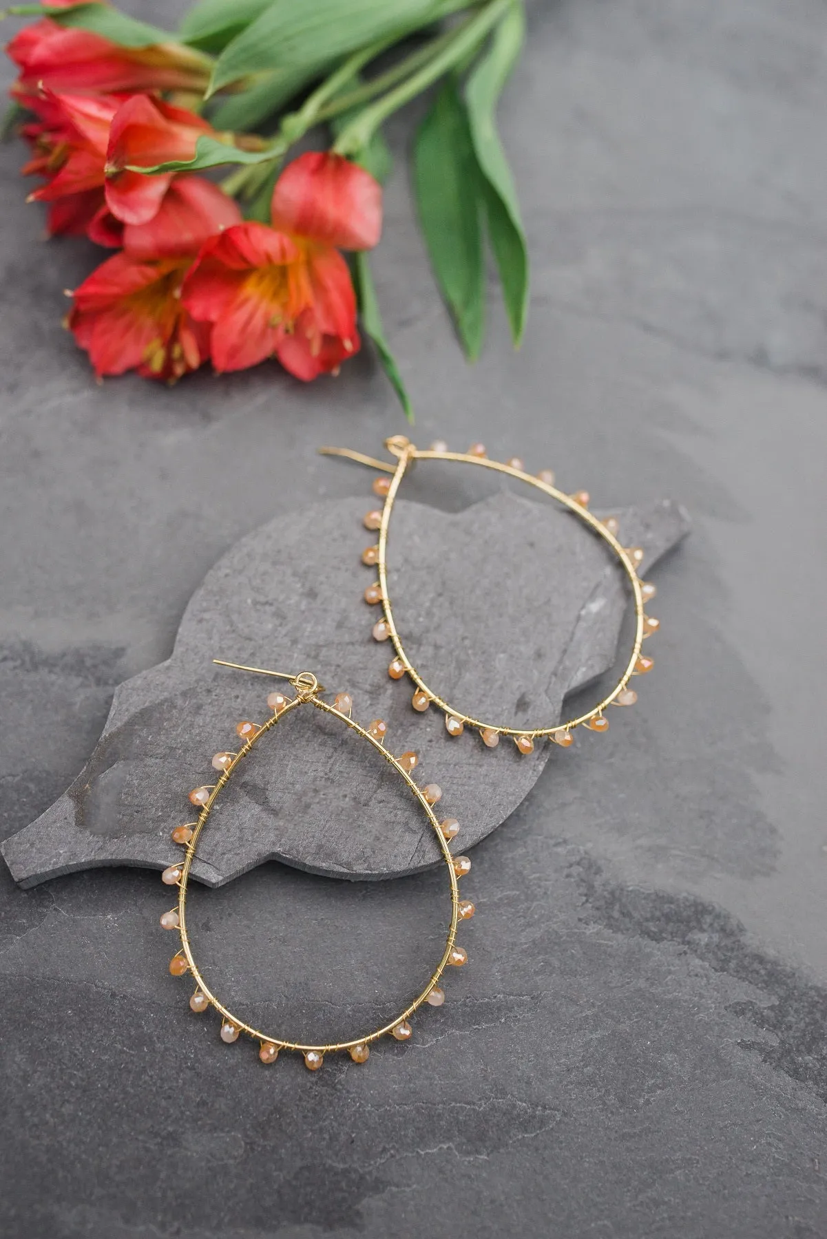 Neutral Crystal Earring