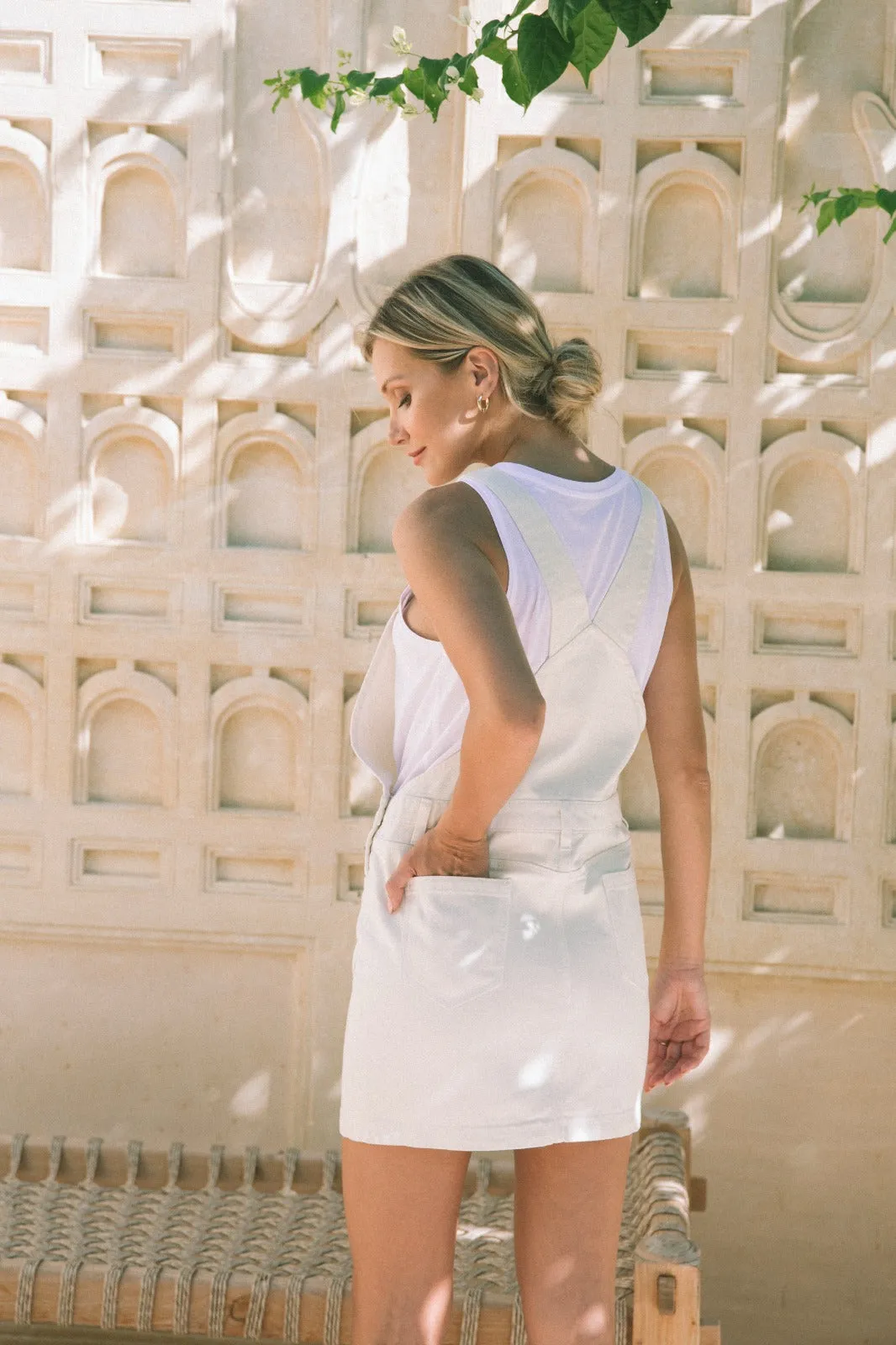 Neutral Dungaree Dress