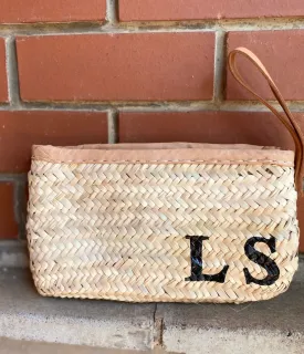 Neutral Monogram Clutch